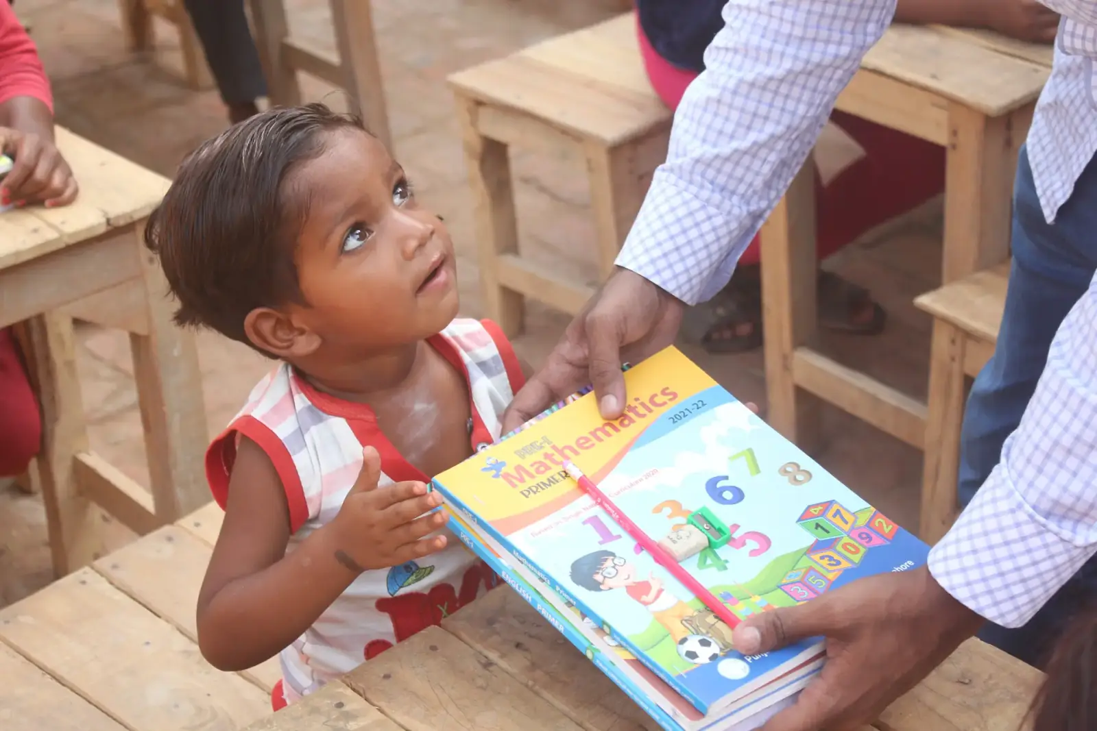A classroom in a brick-making community