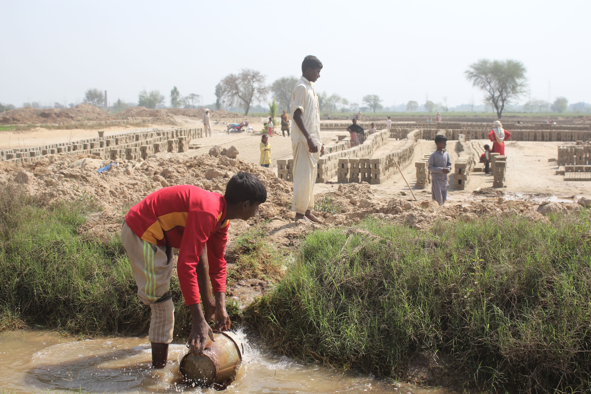 A child from a brick-kiln community